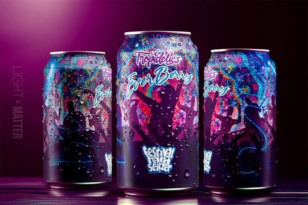 Tropidelic's Everberry Seltzer Can Design